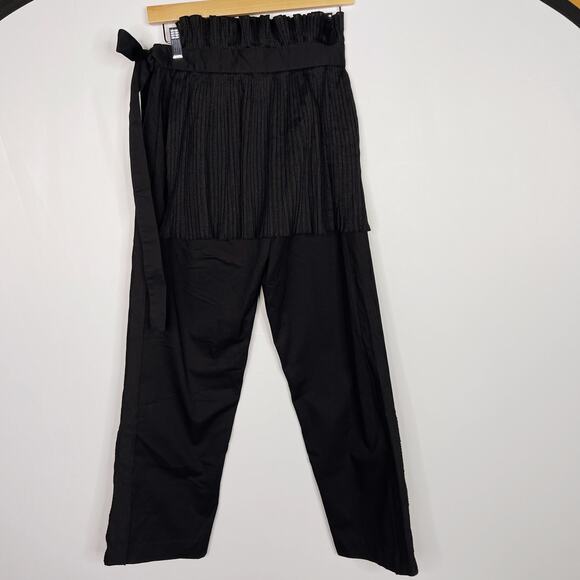 New Making The Cut Womens Small S Black Pleated Tie Skirt with Trouser Pants - Picture 2 of 15
